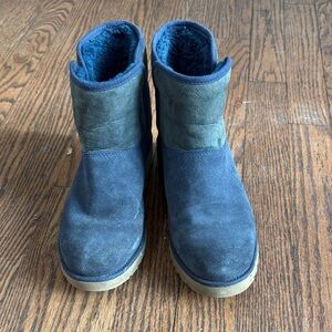 UGG Navy and Tan Boots
